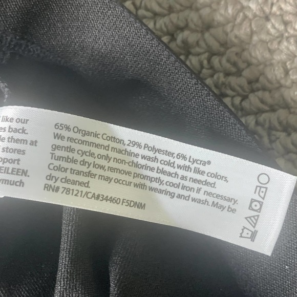 Eileen Fisher Womens Pants Size Small Black Coated Skinny Leg Pull On Mid Rise - Picture 11 of 12